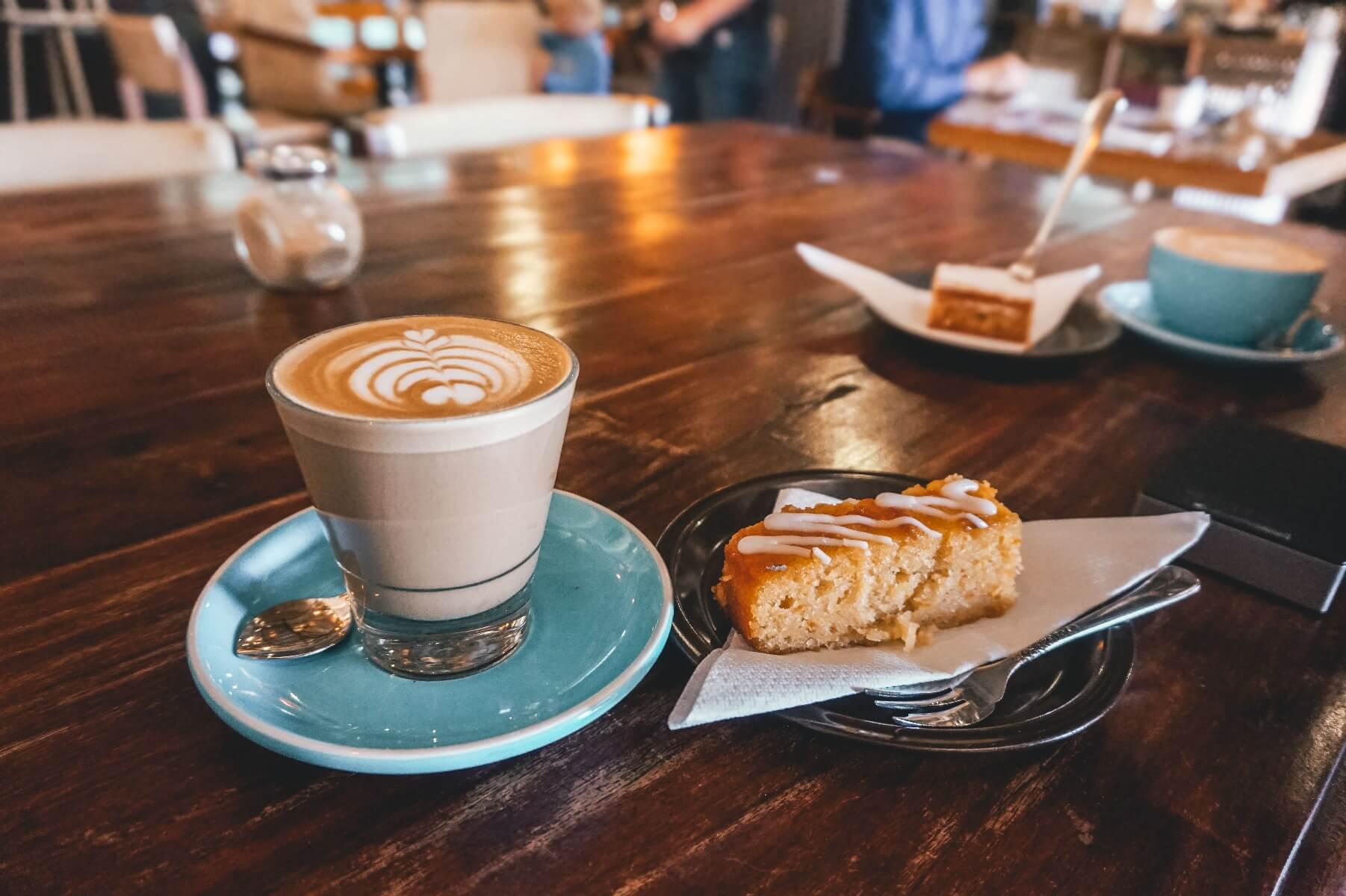 Espresso and baked cake